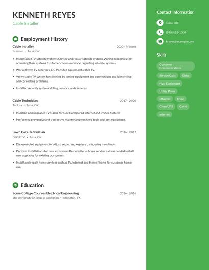 Resume example 5
