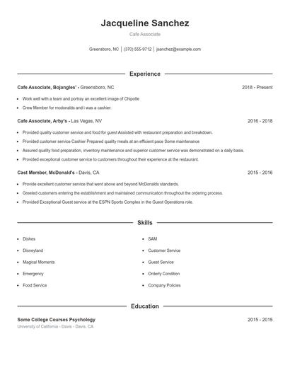 Resume example 1