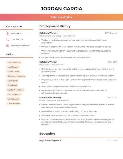 Resume example 3