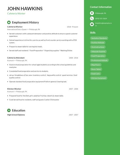 Resume example 4
