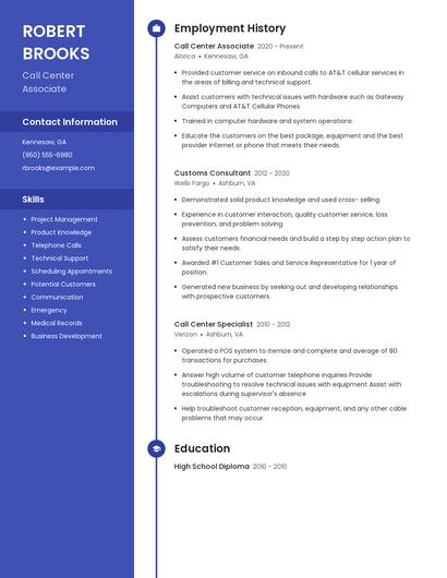 Resume example 4