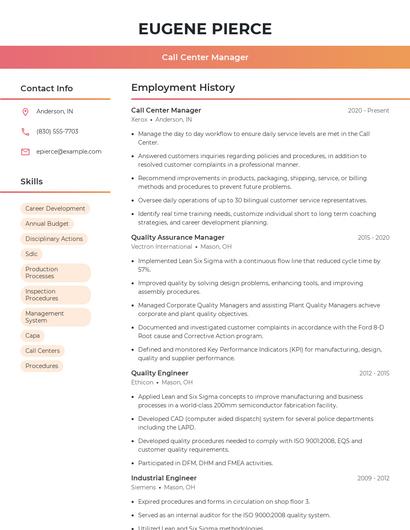 Resume example 3
