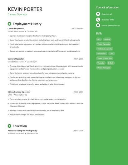 Resume example 5