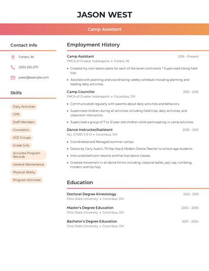 Resume example 3