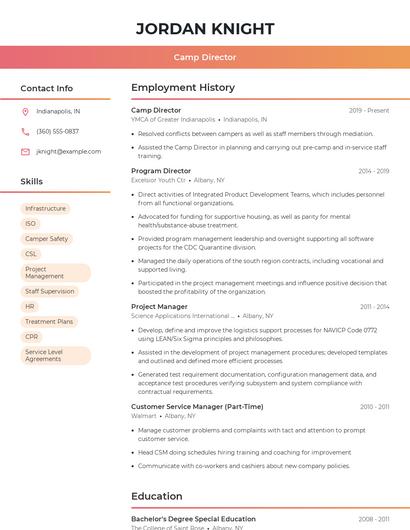Resume example 3