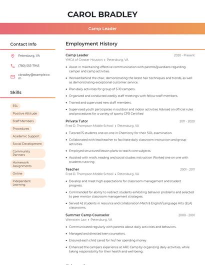 Resume example 3