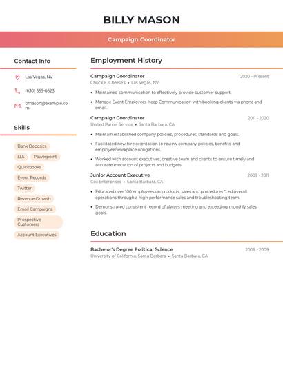 Resume example 3