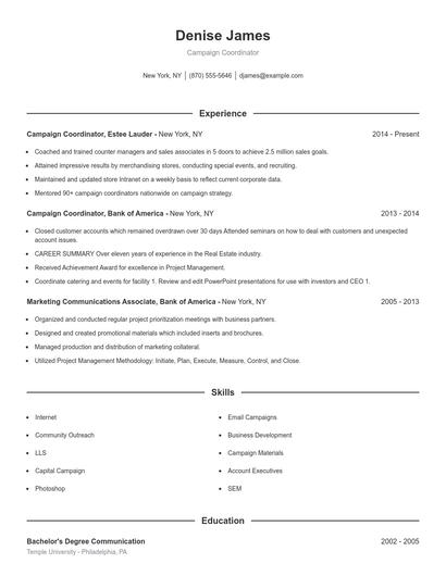 Resume example 1