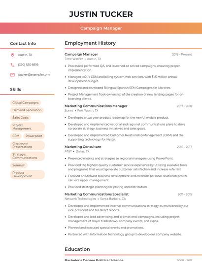 Resume example 3