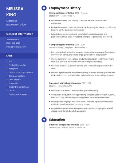 Resume example 5