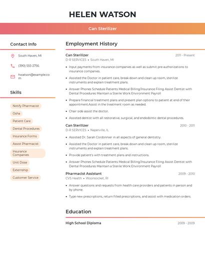 Can Sterilizer Resume