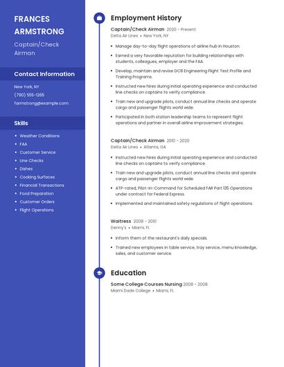 Captain/Check Airman Resume