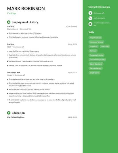 Resume example 4