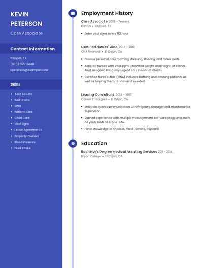 Care Associate Resume