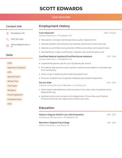 Resume example 3