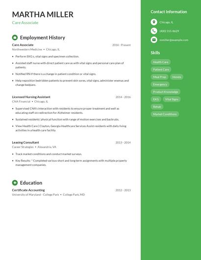 Resume example 5