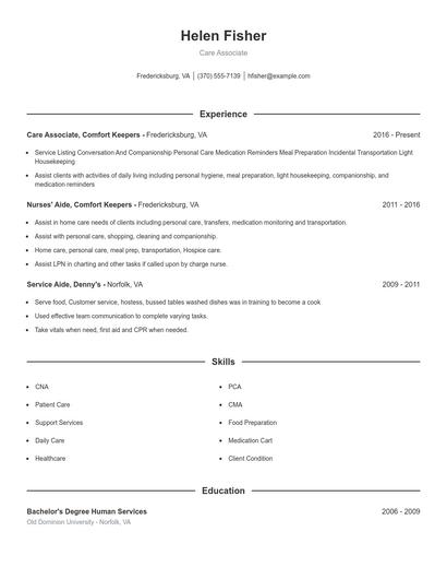 Resume example 1