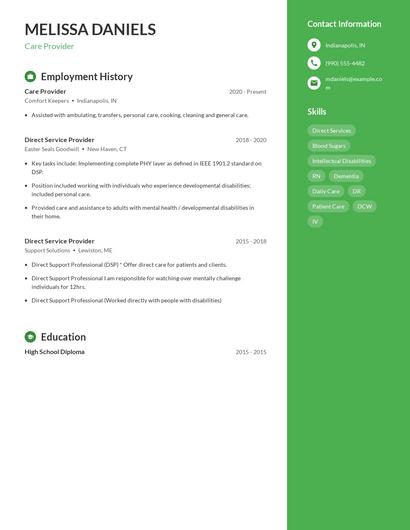 Resume example 5