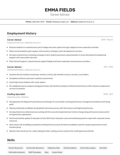Resume example 2