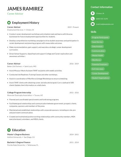 Resume example 4