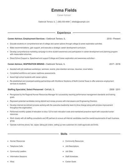Resume example 1