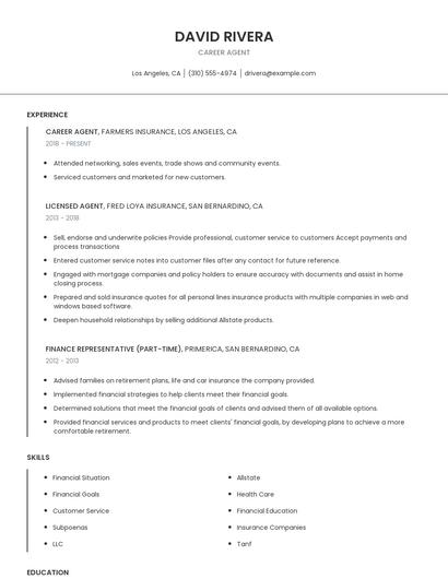 Career Agent Resume