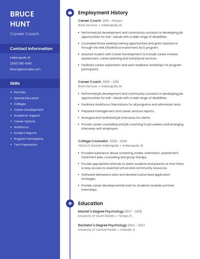 Career Coach Resume