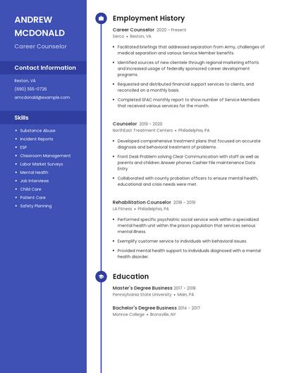 Resume example 5