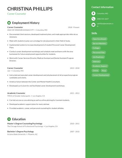 Resume example 4