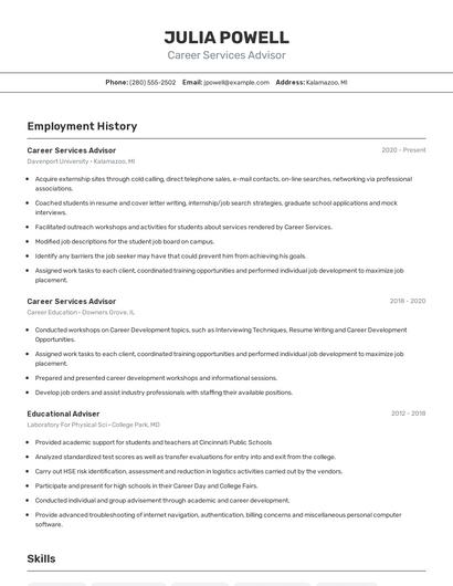 Resume example 2
