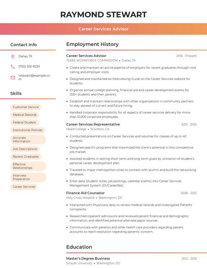 Resume example 3