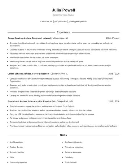 Resume example 1