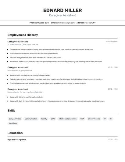 Resume example 2