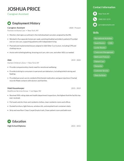 Resume example 5