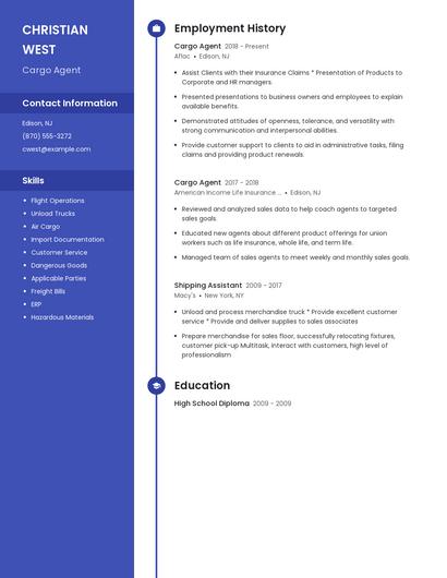 Cargo Agent Resume