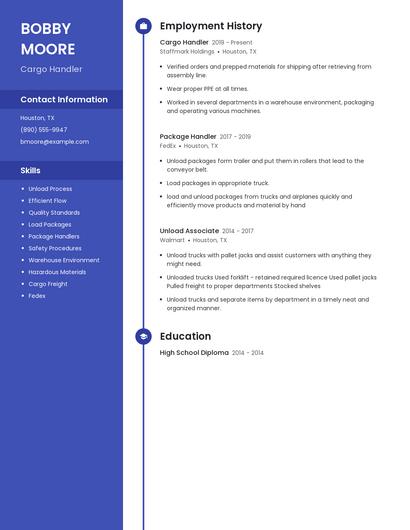 Cargo Handler Resume