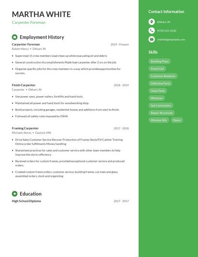 Resume example 4