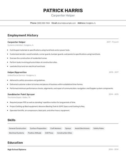 Resume example 2