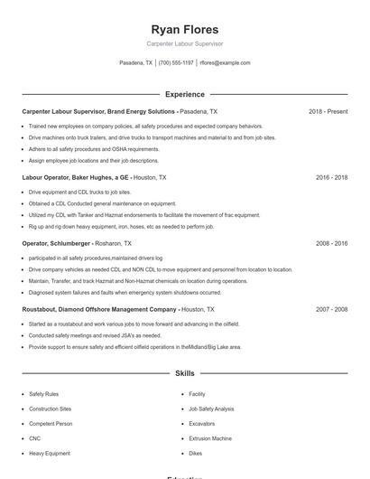 Resume example 1