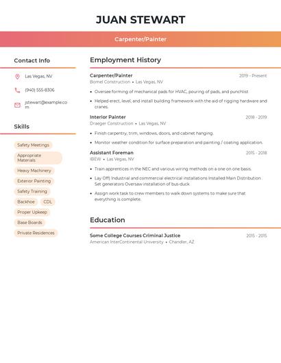 Resume example 3