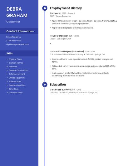 Carpenter Resume