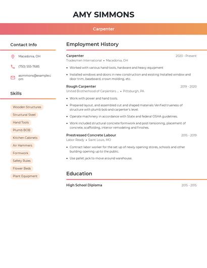 Resume example 3