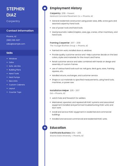 Resume example 5