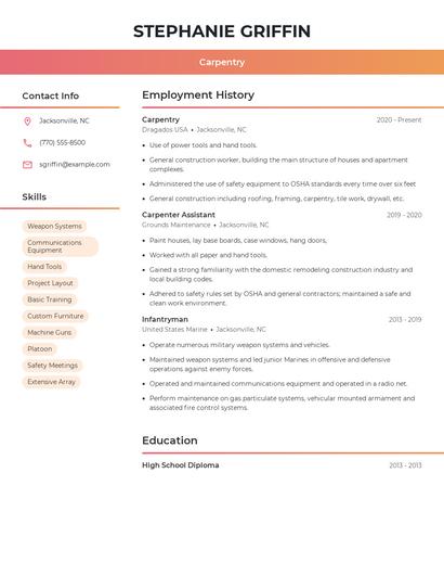 Resume example 3