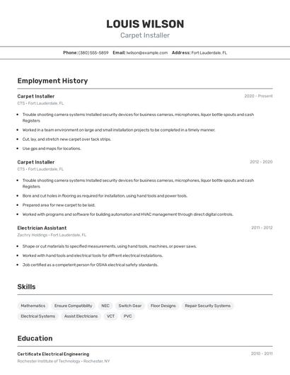 Resume example 2