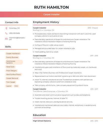 Resume example 3