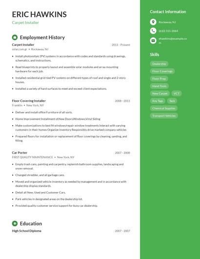 Resume example 5