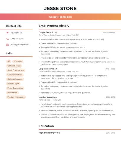 Resume example 3