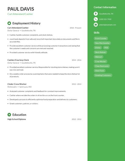 Resume example 5