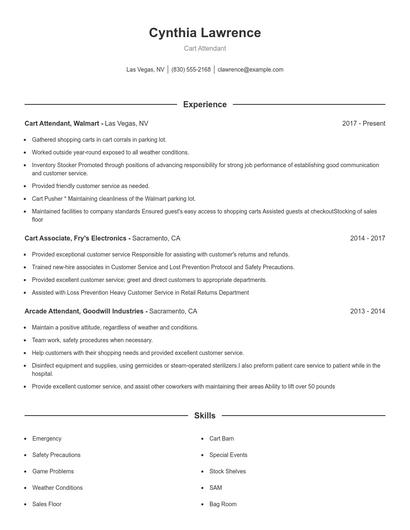 Resume example 1